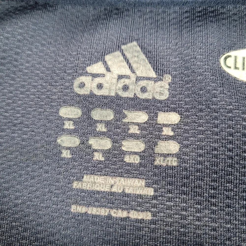 Adidas Michigan Wolverines Mens XL Navy Blue ClimaCool Polo Shirt Short‎ Sleeve